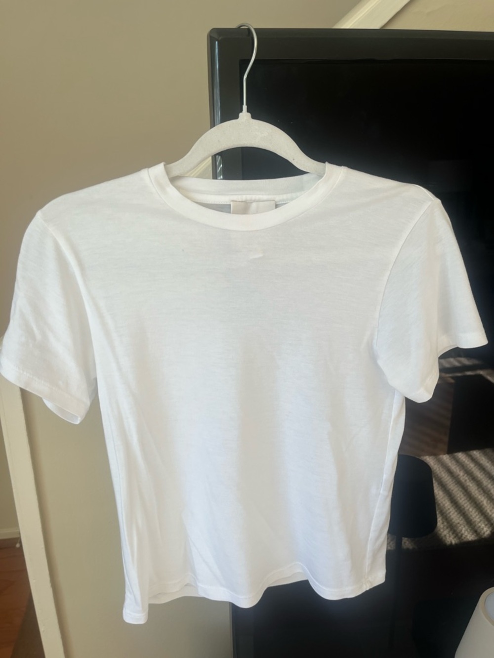 TWP Classic Women's White Short Sleeve Crew Neck Tee